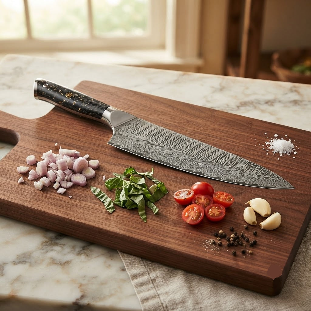 Couteau Chef 20 cm Carbon Fiber Noir