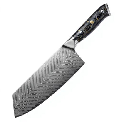 Couteau Cleaver 19 cm Carbon Fiber Noir
