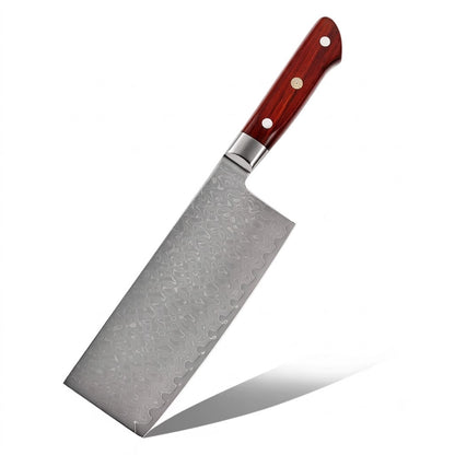 Cleaver 19 cm Damascus — Sandalwood
