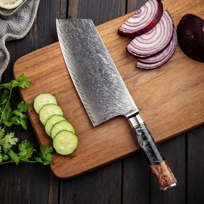 Couteau Cleaver 20 cm Black Maple Burl