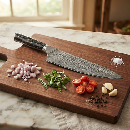 Couteau Chef 20 cm Carbon Fiber Noir