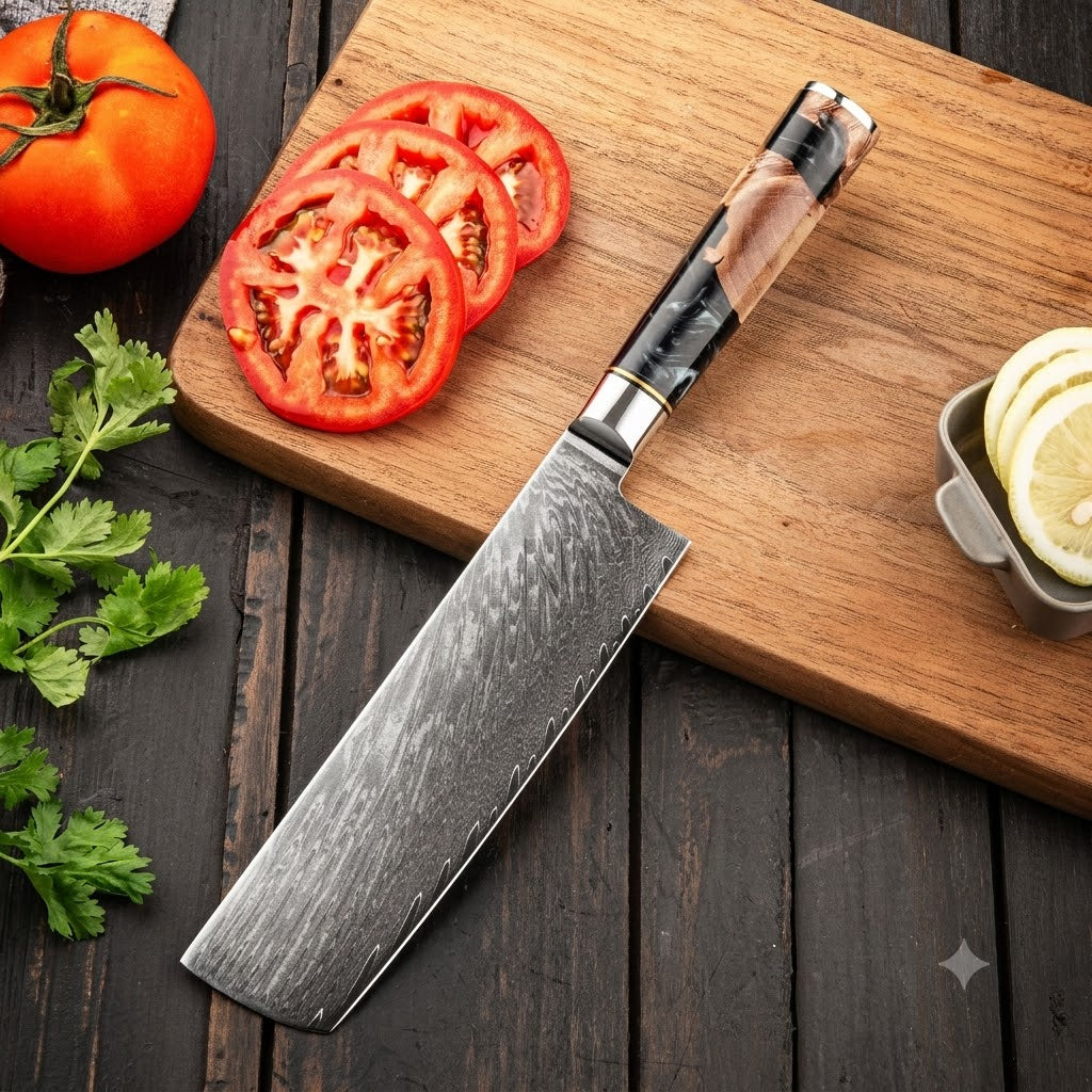 Nakiri 17 cm — Black Maple Burl