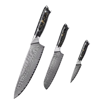 Set 3 Damascus — Carbon