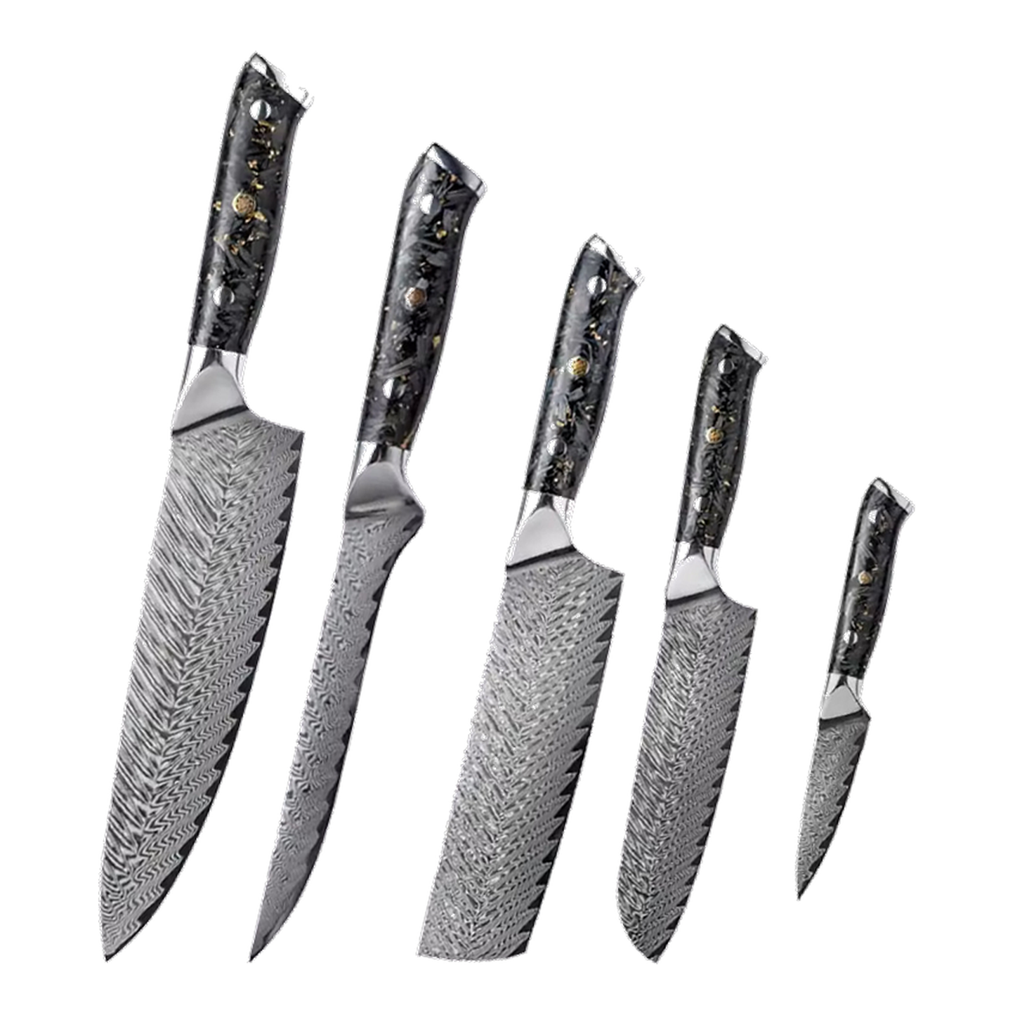 Set 5 Damascus — Carbon