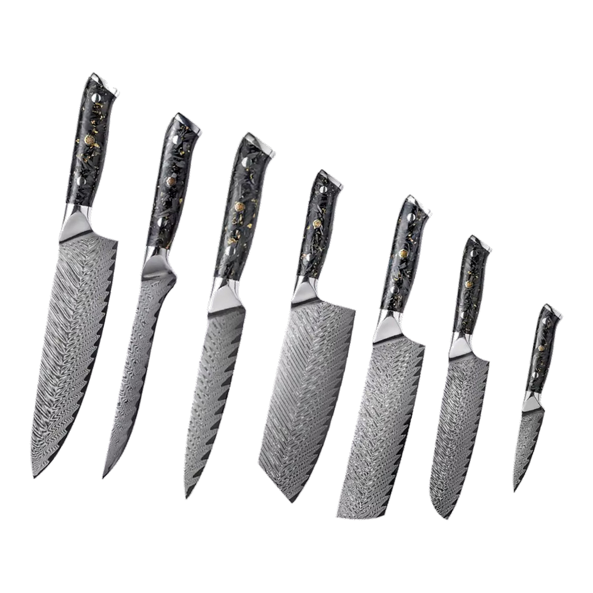 Set 7 Damascus — Carbon
